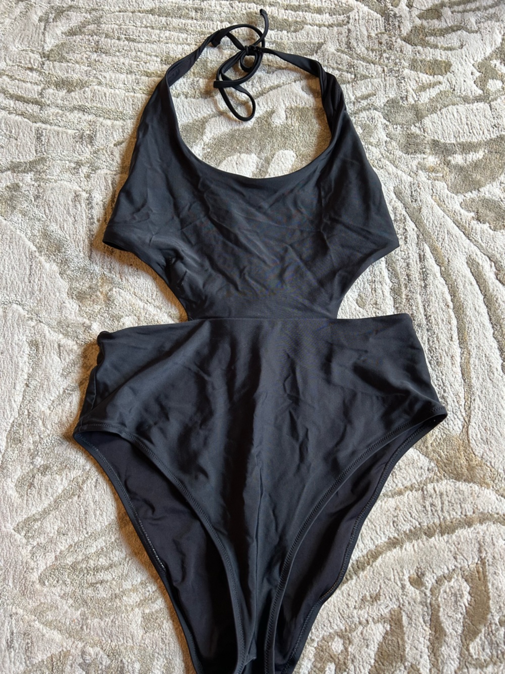 aerie Black Scoop One-Piece Swimsuit